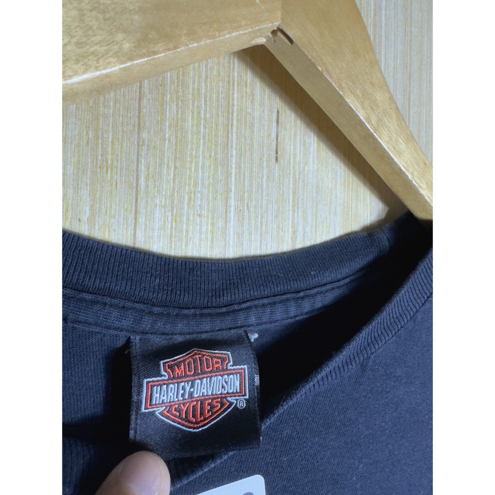 Vintage Harley Davidson Shirt Extra Large Black Short Sleeve Men's Graphic Y2K - Picture 6 of 12
